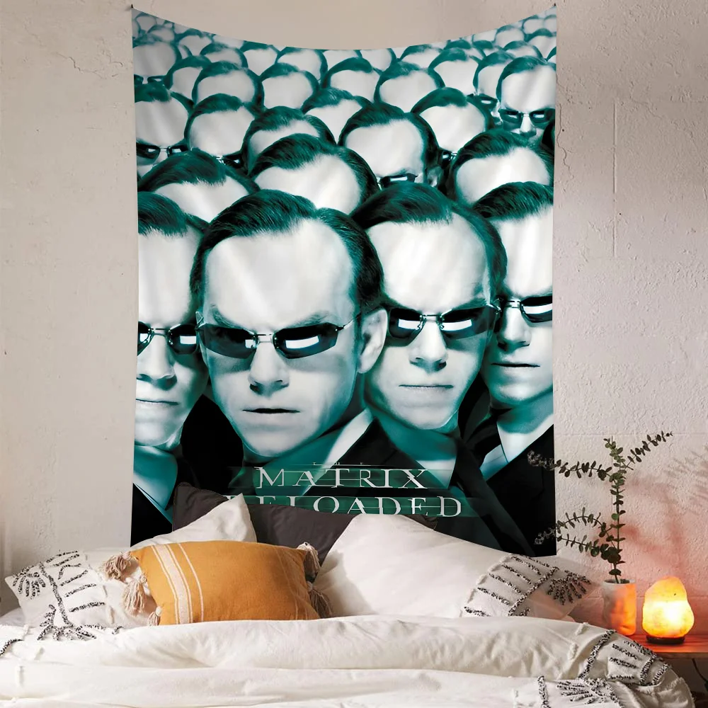Movie The Matrix Resurrections Hippie Wall Hanging Tapestries Art Science Fiction Room Home Decor Kawaii Room Decor image 2