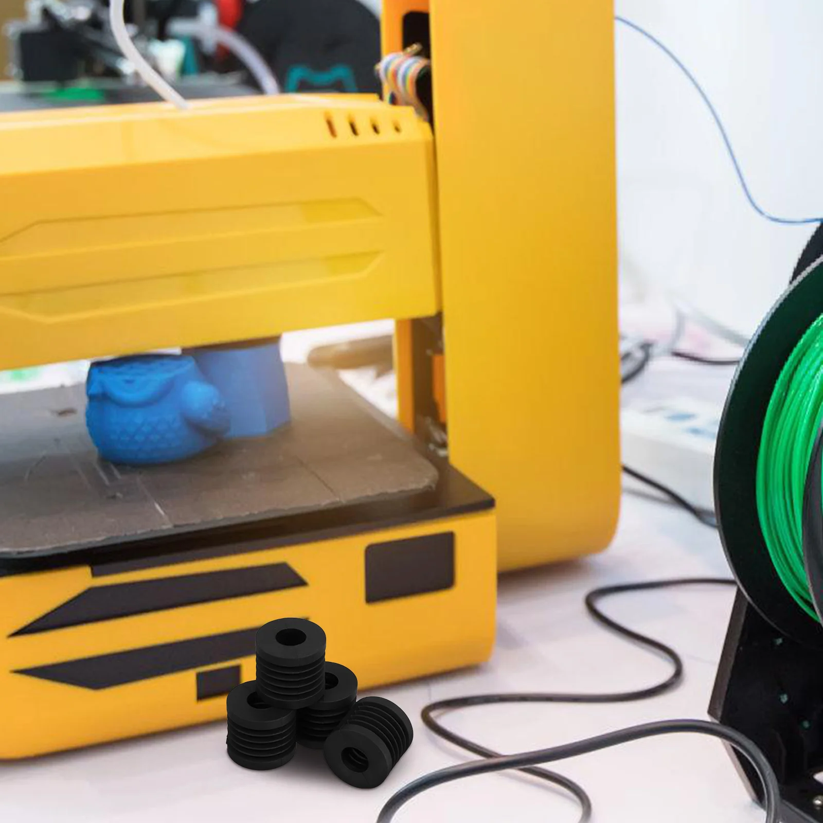 4 قطعة قدم طابعة سيليكون الحصير للطابعات ثلاثية الأبعاد منصات مكافحة الاهتزاز امتصاص الصدمات ارتفاع درجة الحرارة مقاومة استبدال أجزاء #2