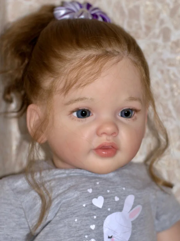 26inch Unpainted Blank Doll Mold Reborn Betty Doll Kit Fresh Color with Cloth Body and Eyes Doll Parts for Handicraft Enthusiast