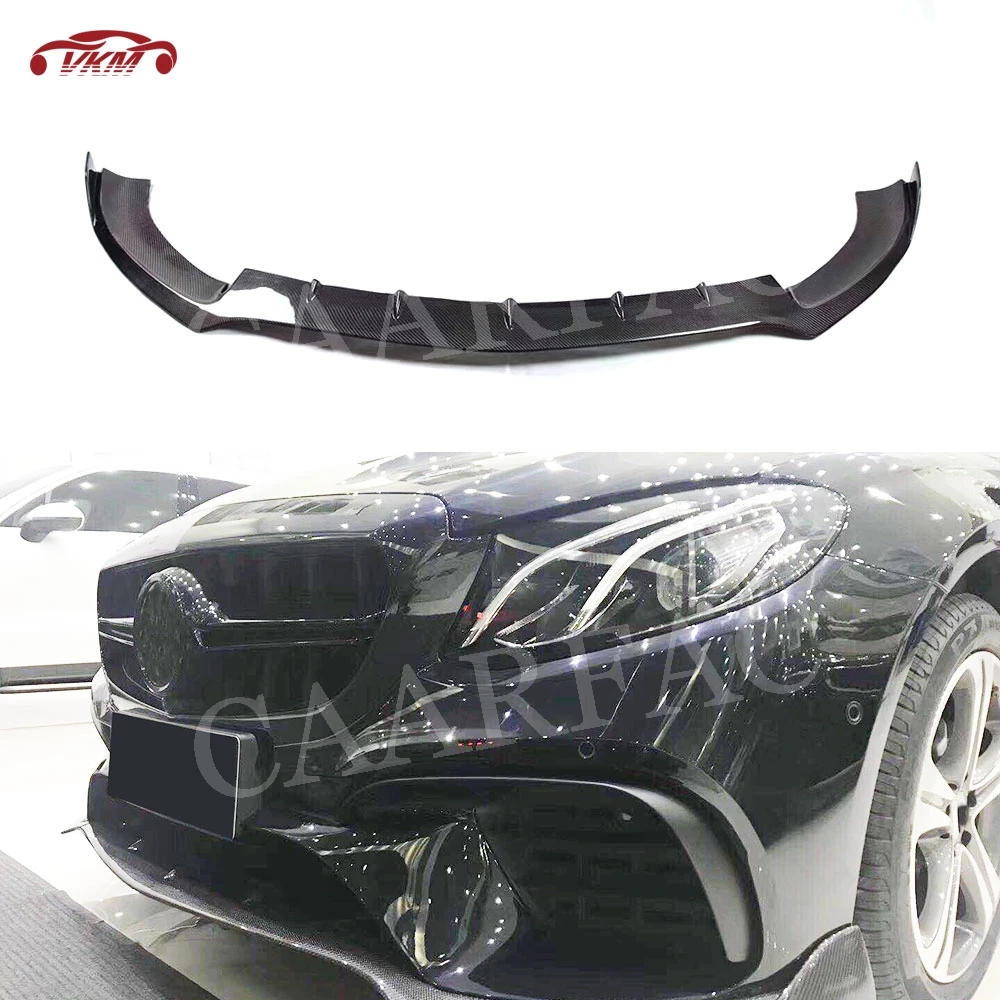 

Carbon Fiber/FRP Unpainted Front Bumper Lip Chin Splitters Spoiler for Mercedes Benz E Class W213 E63 AMG 2017 2018 2019