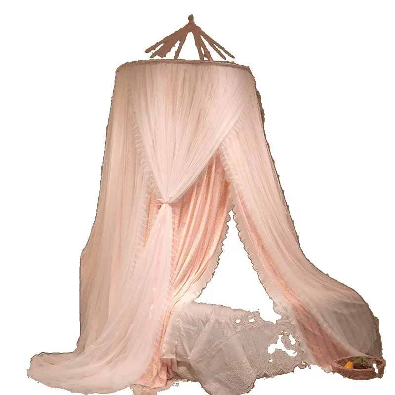 

Dust-proof blackout dome mosquito net princess wind hanging household ceiling mosquito net bed curtain integrated bed curtain