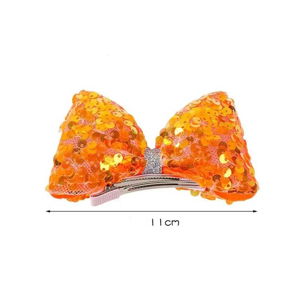 Side Clip Dance Performance Headwear Bow Knot Children Hairpin Sequin Bow Hairpin Korean Style Barrette Girl Hair Accessories