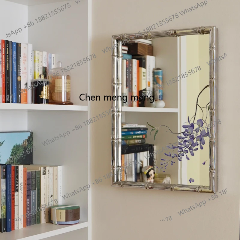 French Chinese style mirror painting bathroom dresser bust mirror retro decorative painting restaurant hanging painting