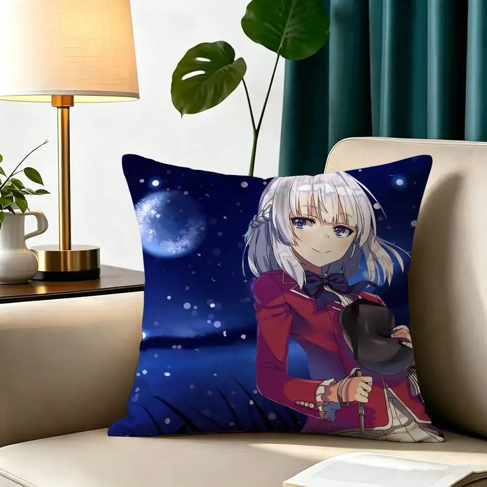 C-Classroom of the Elite  Pillow Case Square Double-Sided Sofa Cushion Cover Bedroom Bedside Pillow