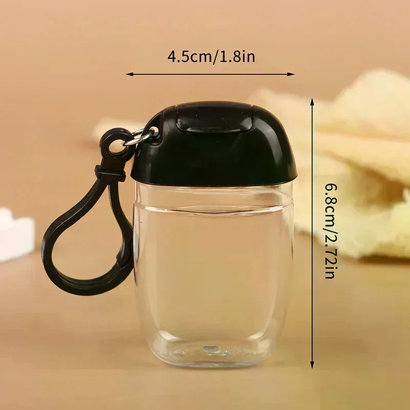 زجاجات محمولة قابلة لإعادة الملء 30 مل مع خطاف مطهر لليدين حاوية مستحضرات التجميل الكحولية حاوية توزيع الصابون الصغيرة في الهواء الطلق #5