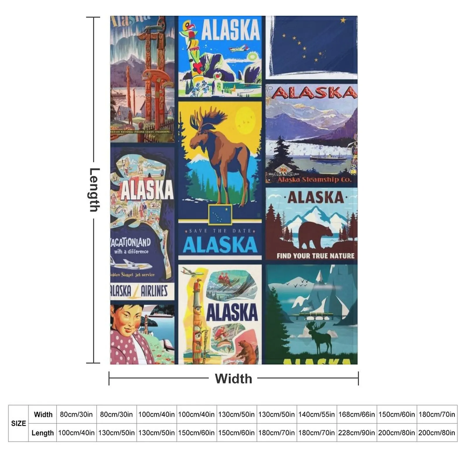 Alaska - I love ALASKA Throw Blanket Soft Beds Decorative Sofas Cute Plush Sofas Thermal Blankets