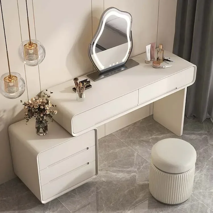 

л # Мебель для спальни, туалетный столик для макияжа, выдвижной угловой туалетный столик со шкафом для хранения и туалетным столиком со светодиодным зеркалом