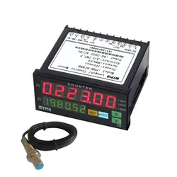 MYPIN FH8-6CRNB 6 Digits Dual Display Digital Counter with Proximity Switch Sensor NPN Mini Electronic Length Batch Meter