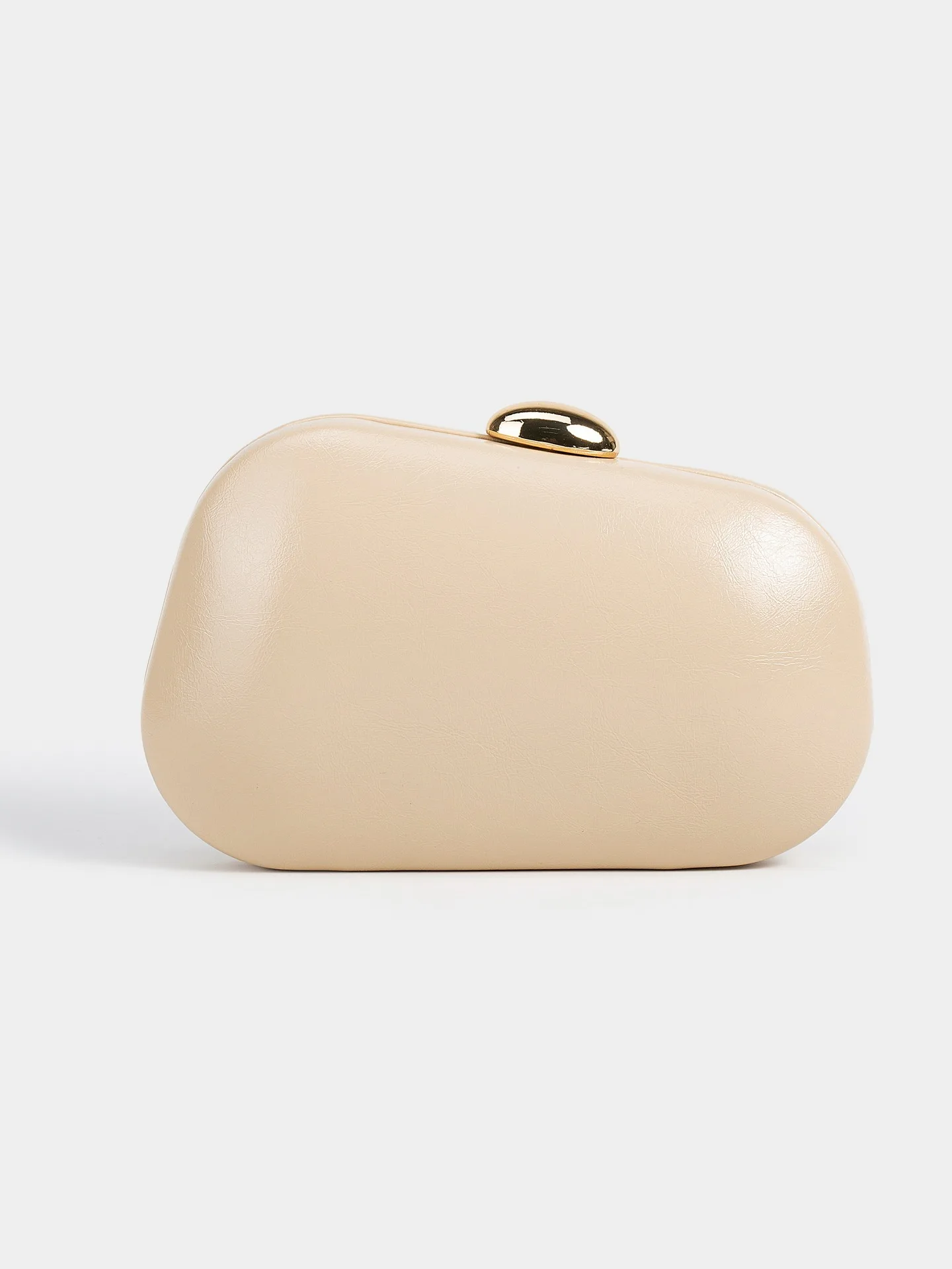 Gold Shaped PU Handbag Single Shoulder Slant Cross Fashionable Personality Lady Dinner Party Bag Elegant Clutch for Young Women