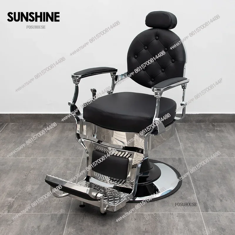 Hair Salon High-end Dedicated Barber Chairs American Light Luxury Retro Hairdressing Chairs Salon Furniture Creative Salon Chair