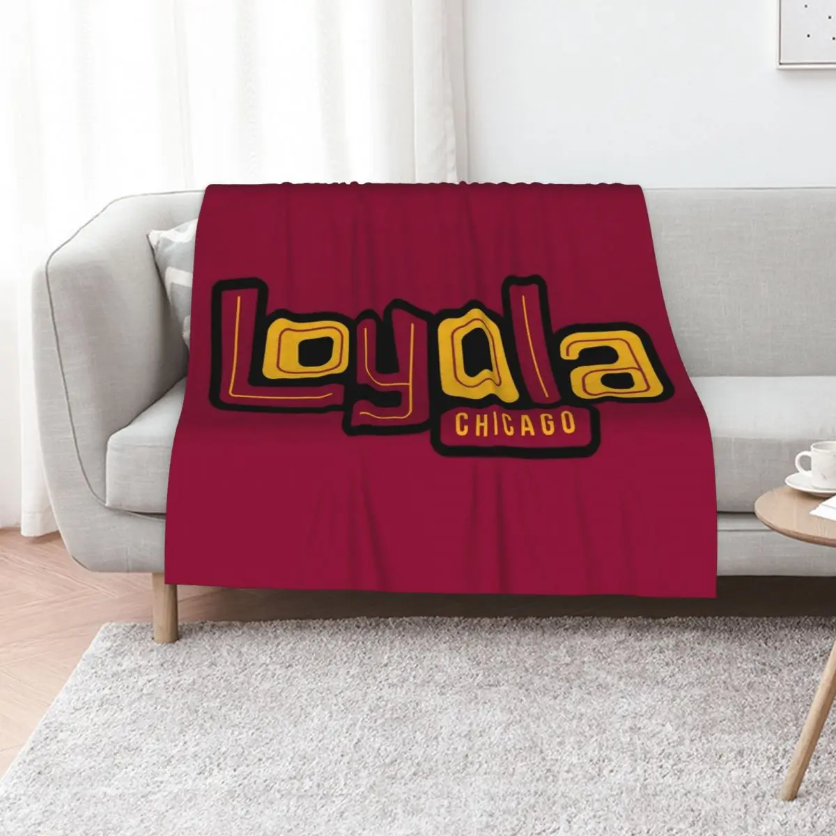 Loyolapalooza Chicago Logo Throw Blanket Thins Bed covers Giant Sofa Designers funny gift Soft Plaid Blankets