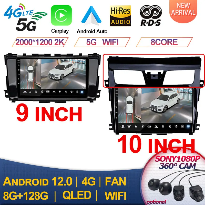 

For Nissan Teana 3 Altima 5 L33 2013-2020 Car Radio Android 13 WIFI Touch Screen 9 10" Multimedia Video Player Navigation GPS