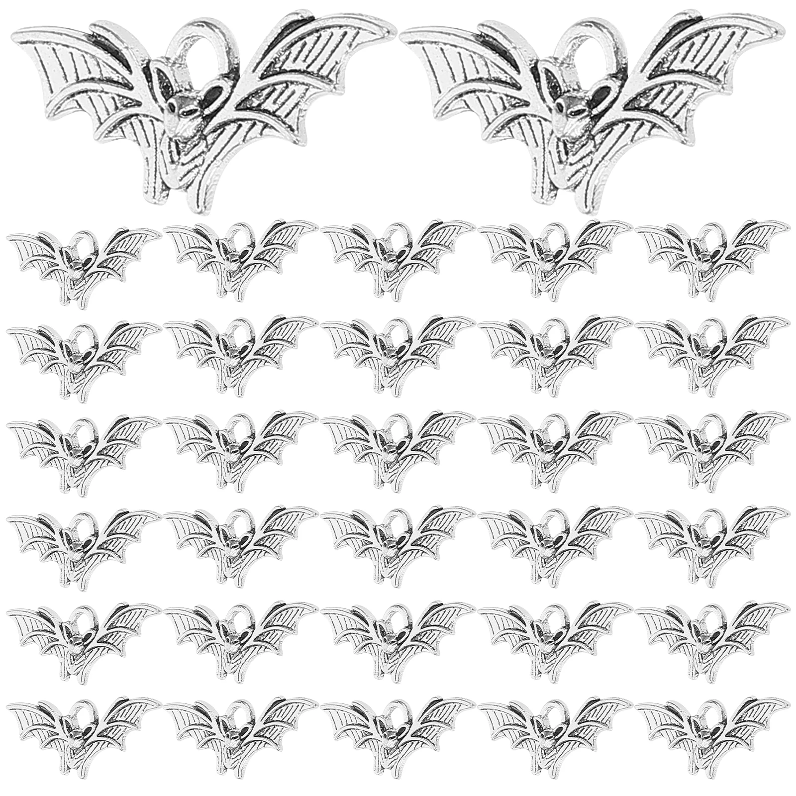 

100pcs Bat Charms Vintage Metal Pendant Accessories for Jewelry Making Crafts Retro Decor Zinc Alloy Mini Hanging DIY