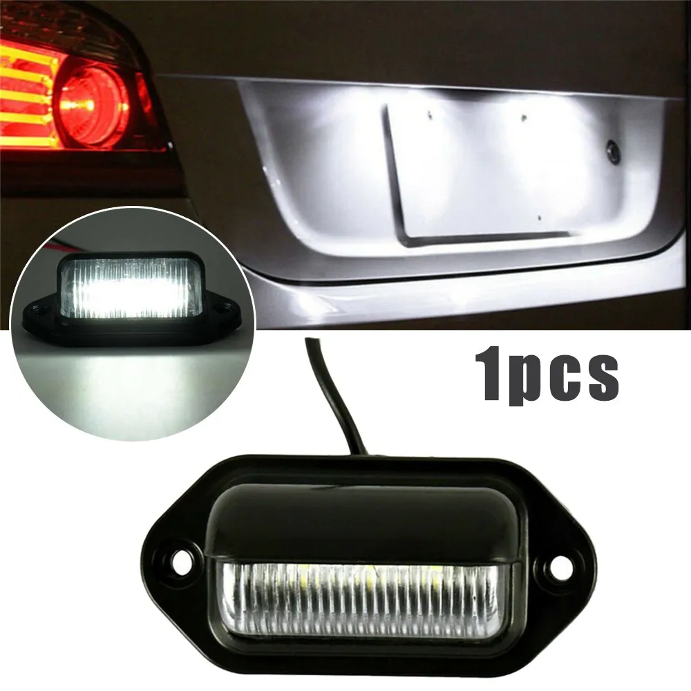Luce targa per camion Lampada per auto per barche Rimorchio in plastica super luminoso Impermeabile bianco 12V Accessori portatili