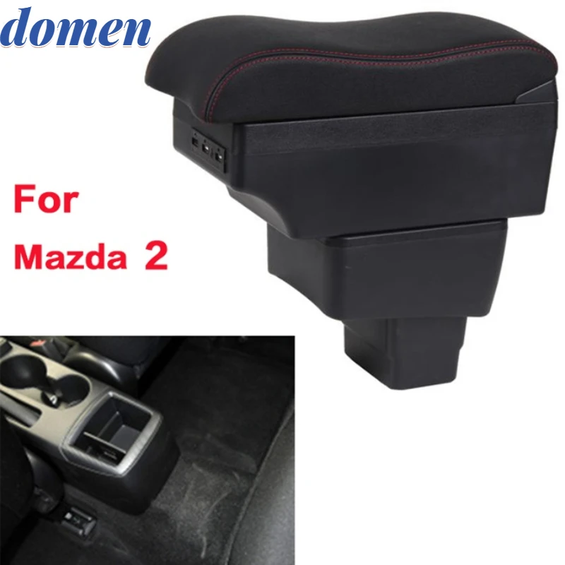 

For Mazda 2 Armrest For Mazda 2 Car Armrest Box Modification Parts Add Storage Box Car Accessories Details USB Multifunction