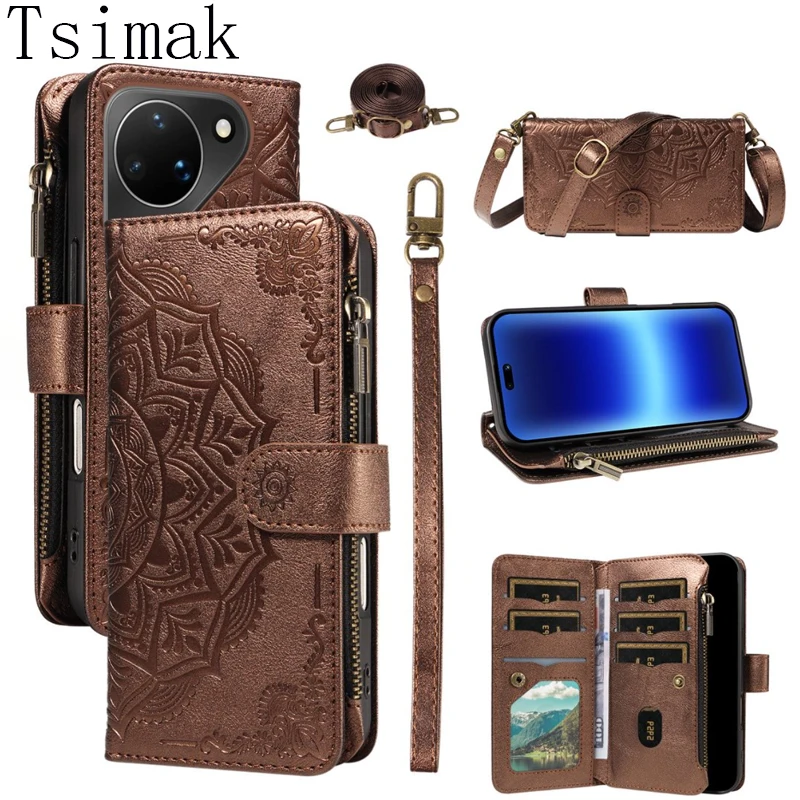 Magnetic Flip Leather Zipper 9 Card Wallet Case For Huawei P10 P20 P30 P8 Lite 2017 Pura 70 80 90 Pro Max Plus Ultra Phone Cover