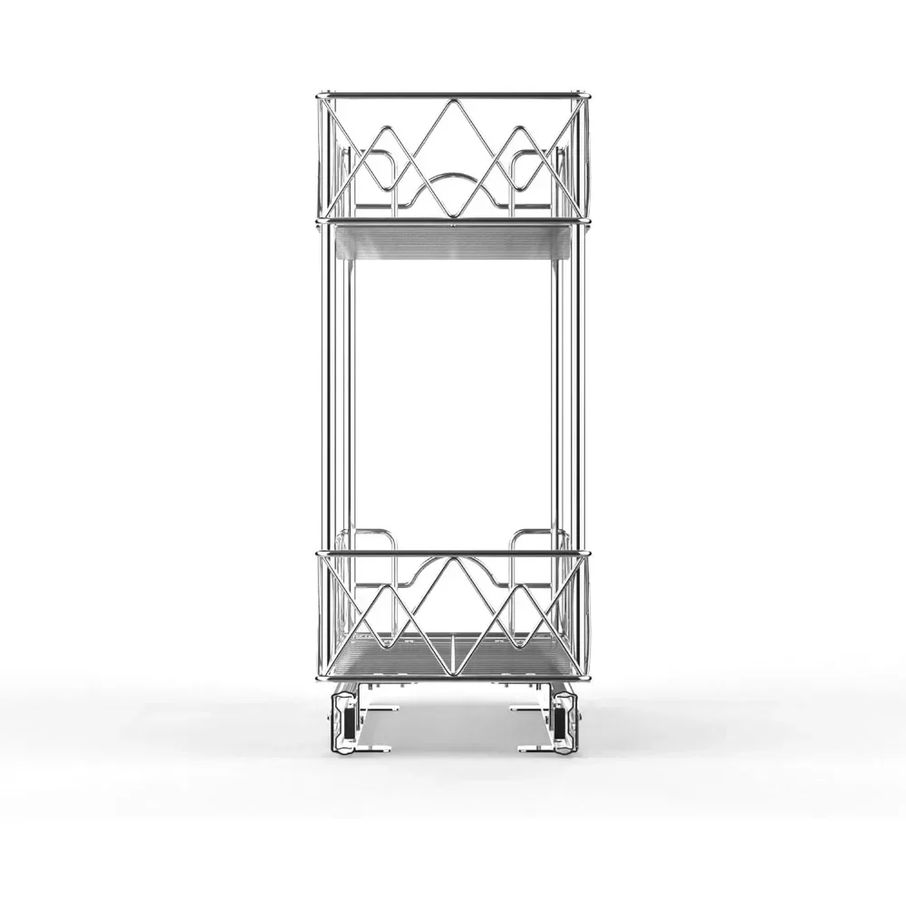 

2 Tier Pull Out Cabinet Organizer (7''Wx21''Dx17.3''H)