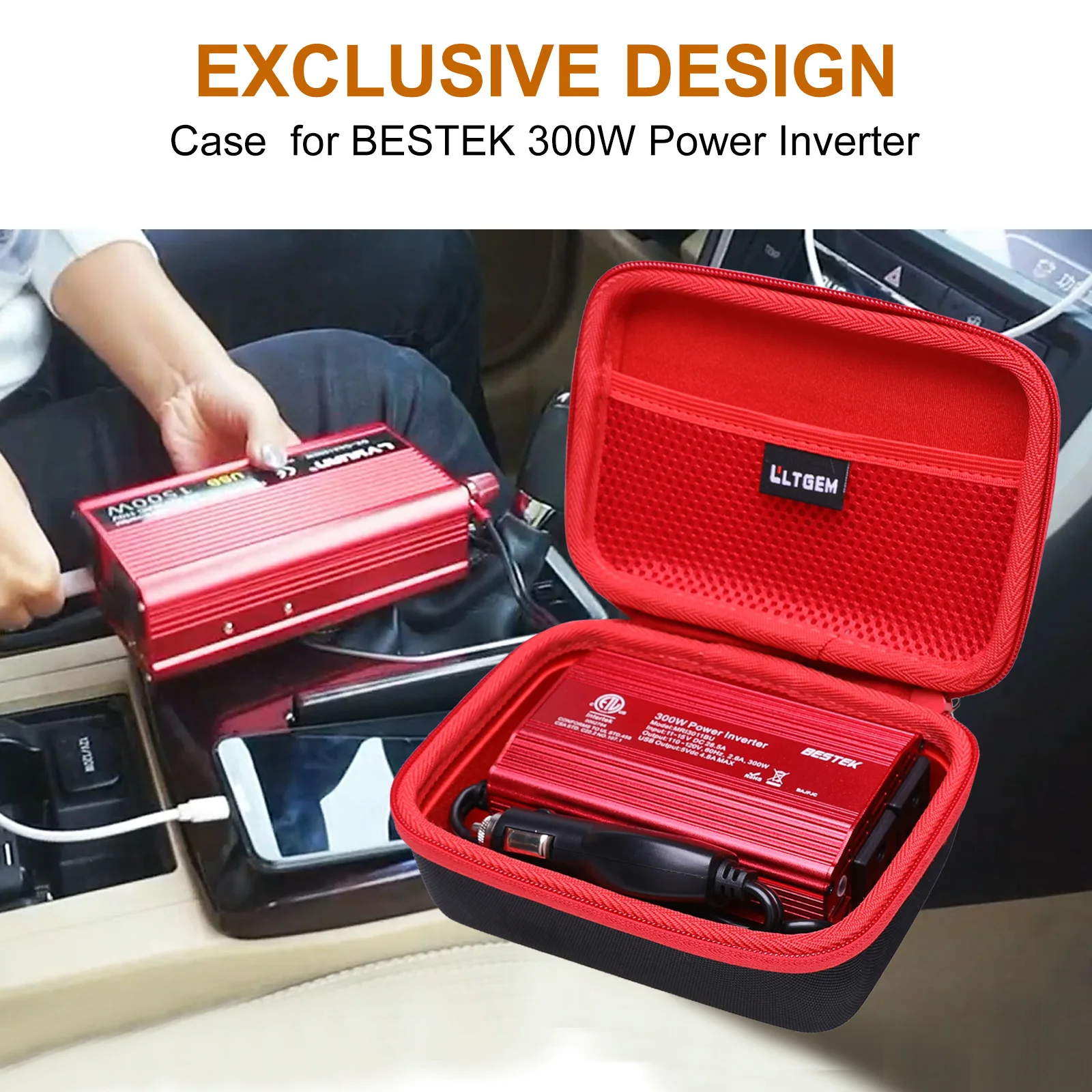 LTGEM EVA Hard Case for BESTEK 300W Power Inverter