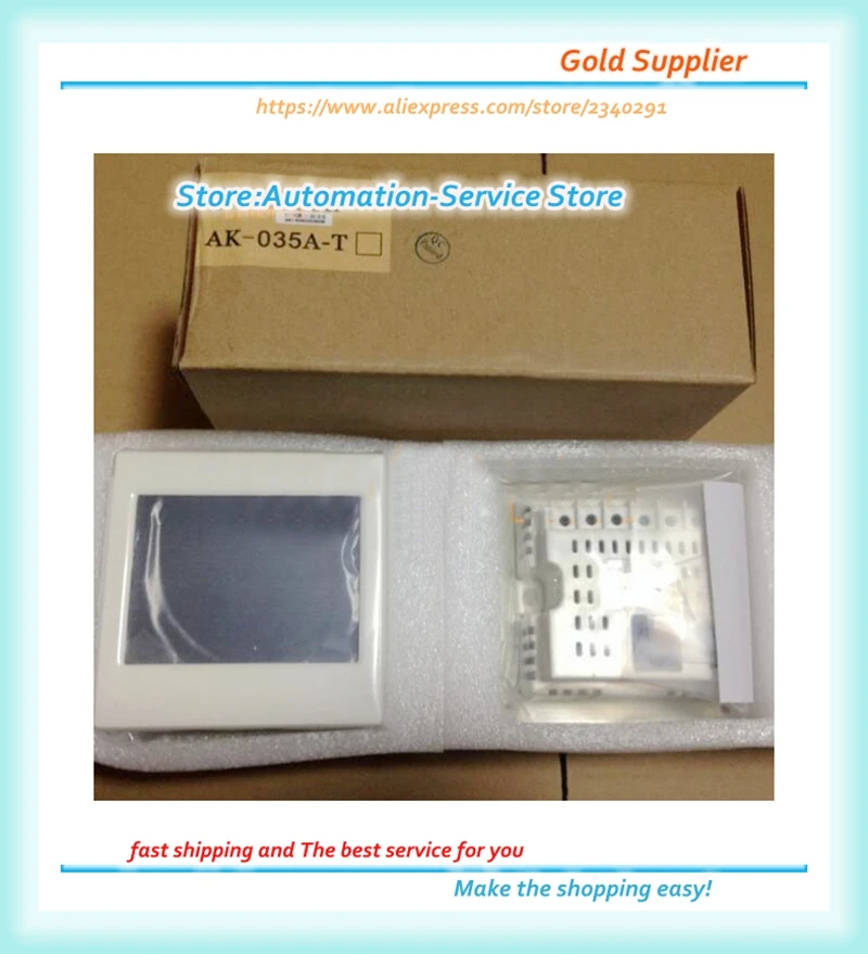 New In Box For HMI AK-035A-T 3.5''320*240 Touch Panel AK035AT AK-035A-T Program Cable Software