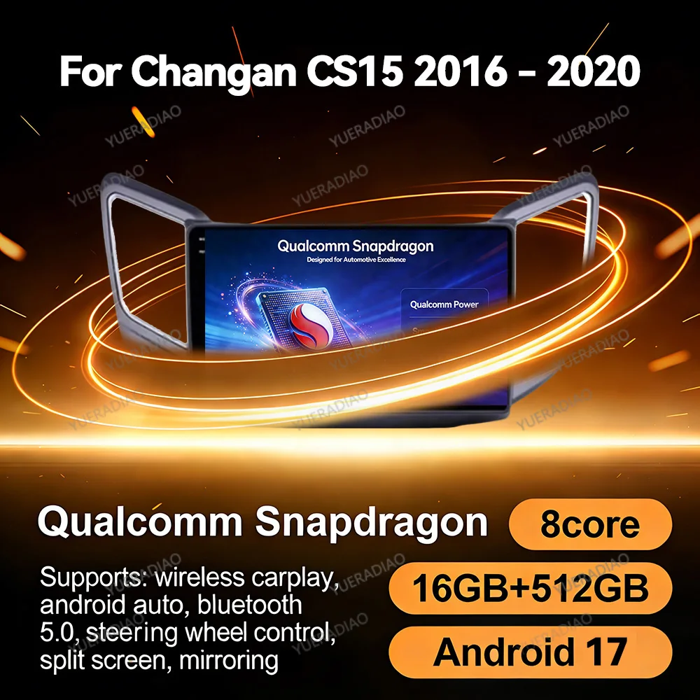 Android 17 Car Radio For Changan CS15 2016 - 2020 Carplay Auto Multimedia Stereo Video Player NAVI GPS 4G WIFI 360 Camera DSP BT