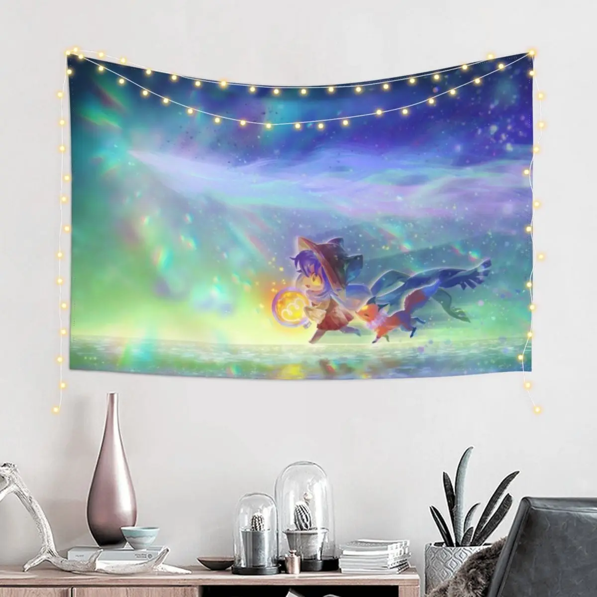 OneShot - Niko, Rue, and you Tapestry Wallpaper Decoration For Bedroom Things To The Room Tapestry