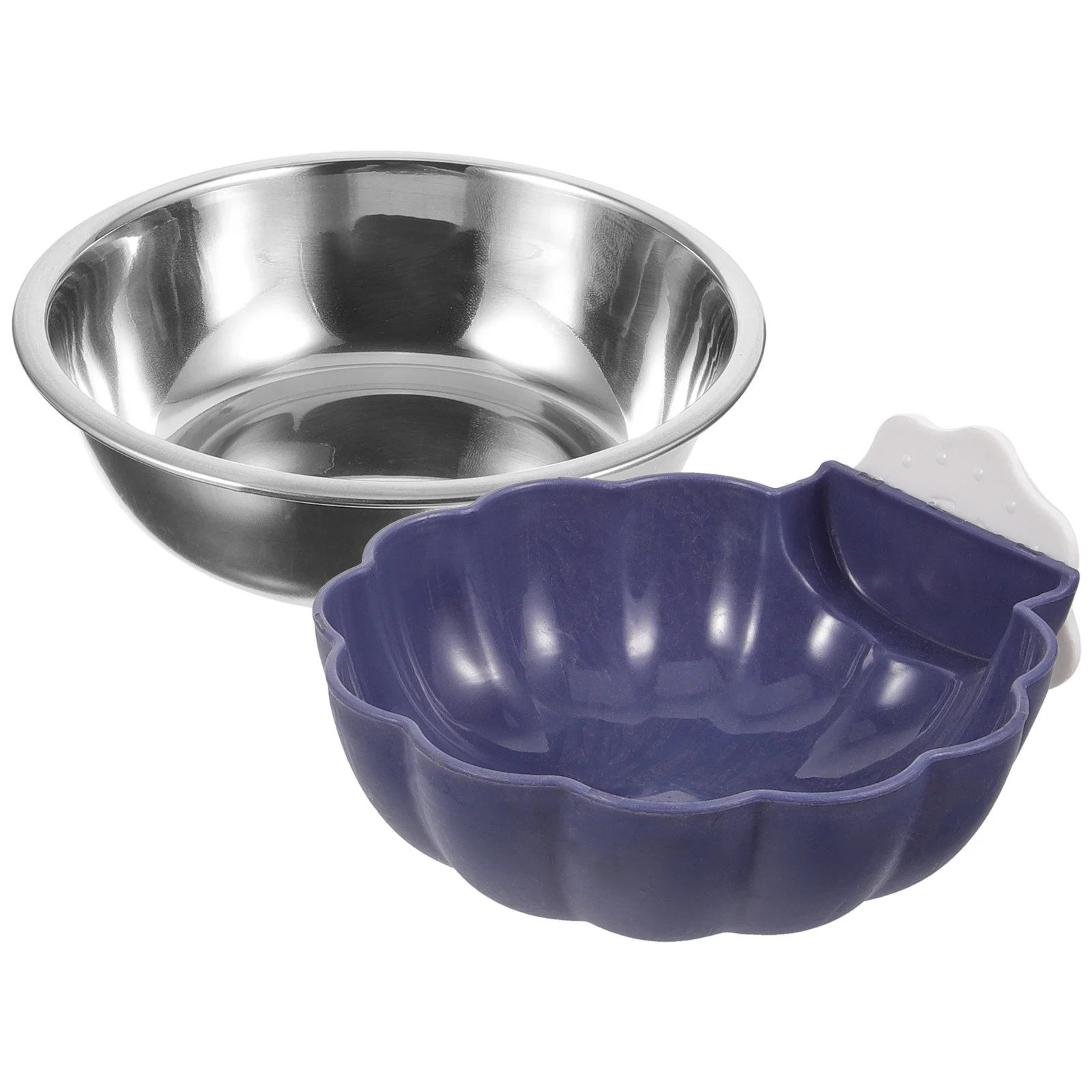 

Pumpkin Hanging Bowl Detachable Stainless Steel Pet Feeder for Dog Cat Rabbit Crate Bowls Small Metal Food Water