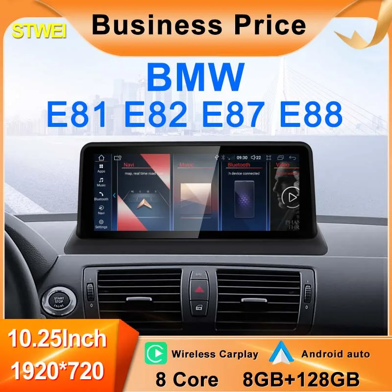 

2024 New ID6 ID7 ID8 UI Android System Wireless Carplay AUTO For BMW 1Series E81 E82 E87 E88 CCC CIC Car Video Players GPS NAVI