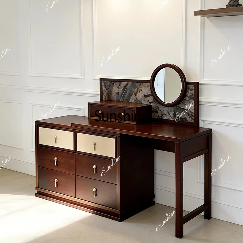 

New Chinese dressing table bedroom modern simple light luxury high-end home storage