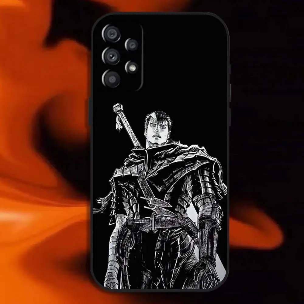 Чехол для телефона Berserk Guts Anime для Samsung Galaxy A20, A21s, A22, A31, A32, A52, A53, A72, 73, A80 Soft Black Cover