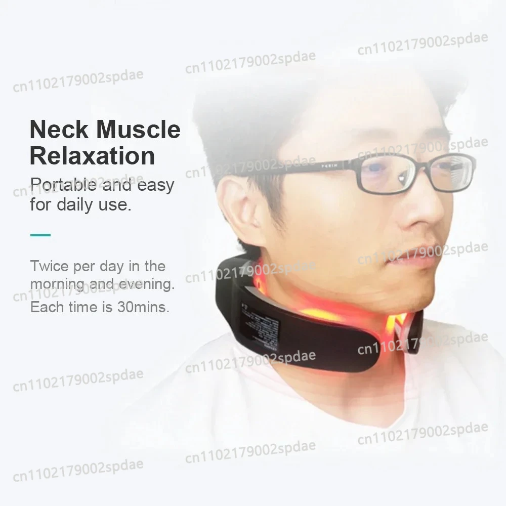 red and blue light neck massager to improve circulation