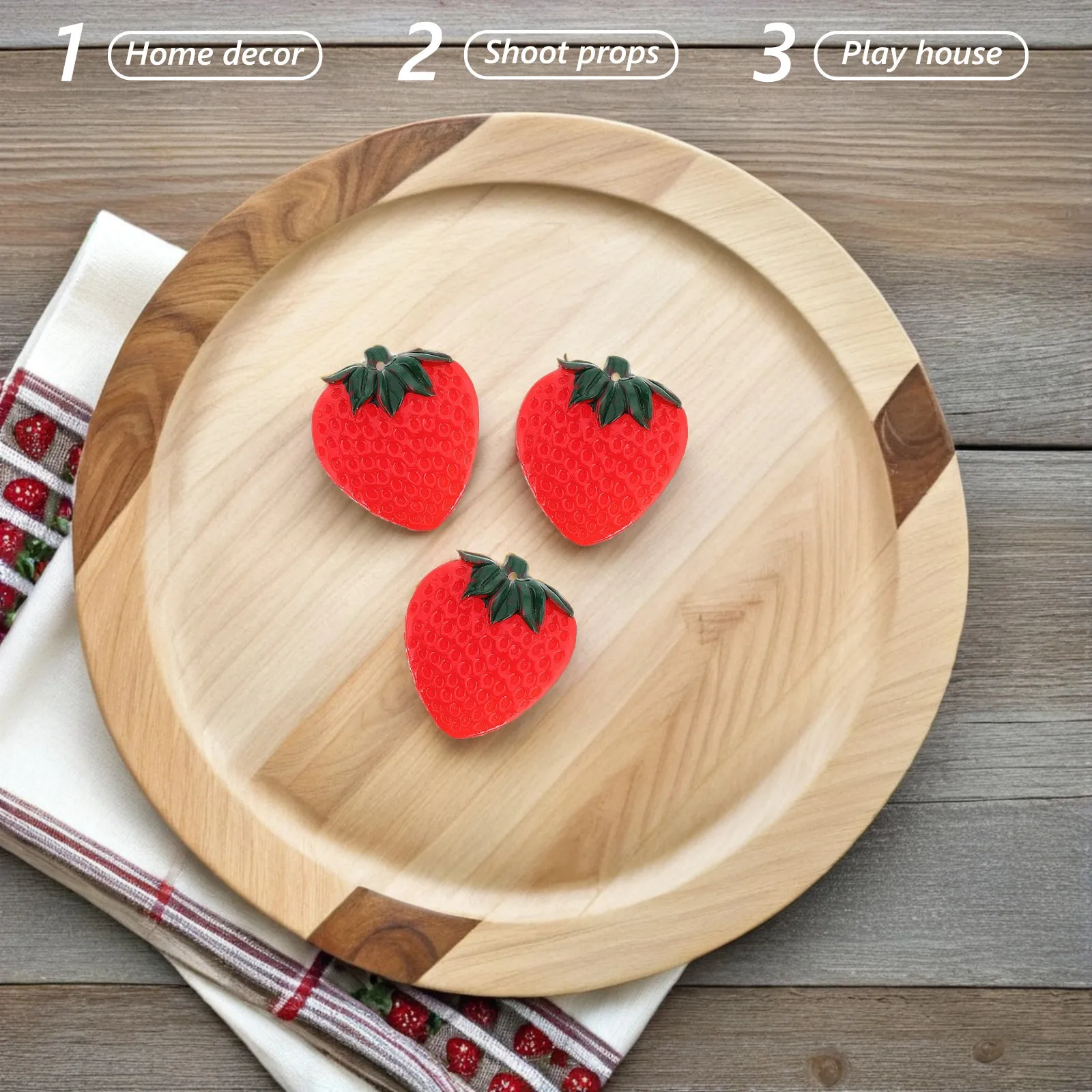 10 stuks stevige PVC aardbeien - Interior Design Kitchen recensie en prijs
