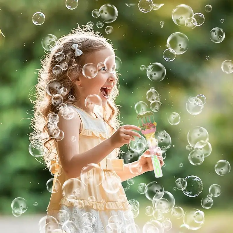 Bubble Wands Party Is Voorstander Van Carrousel Design Feeststemming Maker Handheld Outdoor Achtertuin Speelgoed Nieuwigheid Amusement Bubble Maker