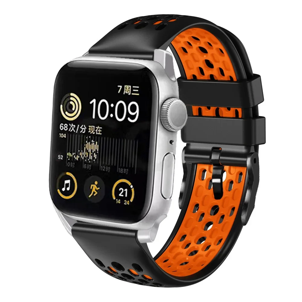 Sport strap For Apple Watch Band Ultra 49mm 44mm 45mm 38/40mm/41mm Silicone Pride Bracelet correa iWatch Series 8 7 6 4 5 3 9 SE image 4