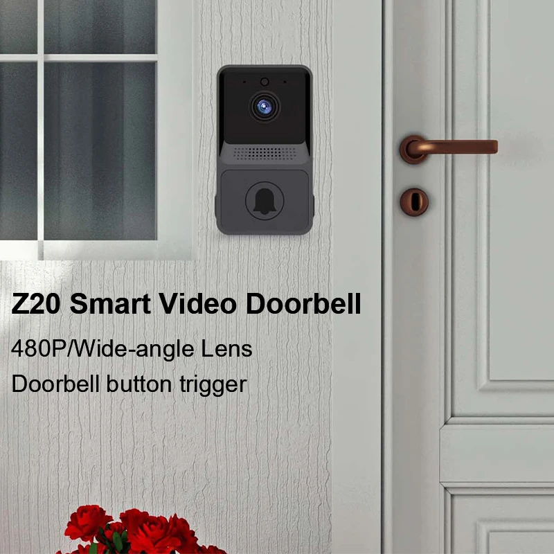 Inteligentny dzwonek bezprzewodowy WIFI wideo telefon domofon 100 ° szeroki Vision kamera HD widzenie nocne z wykorzystaniem podczerwieni Alarm bezpieczeństwa w domu dzwonek