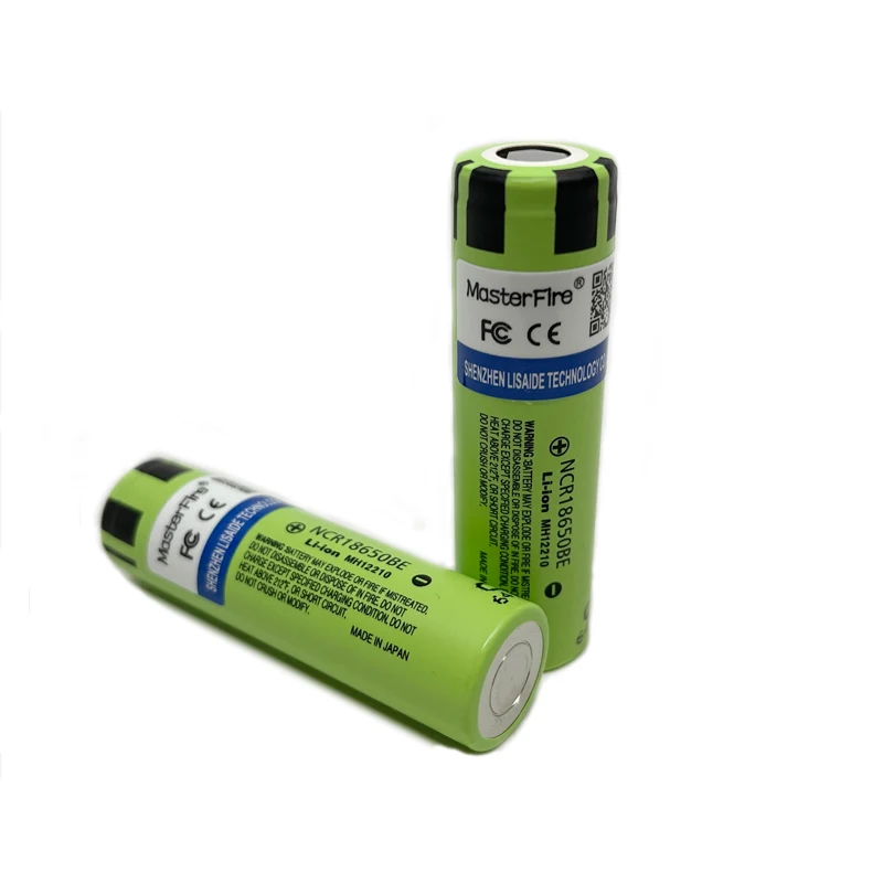 

2pcs/lot MasterFire Original NCR18650BE 3200mah 3.7V 18650 Battery Rechargeable Lithium E-cigarette Batteries Cell For Panasonic