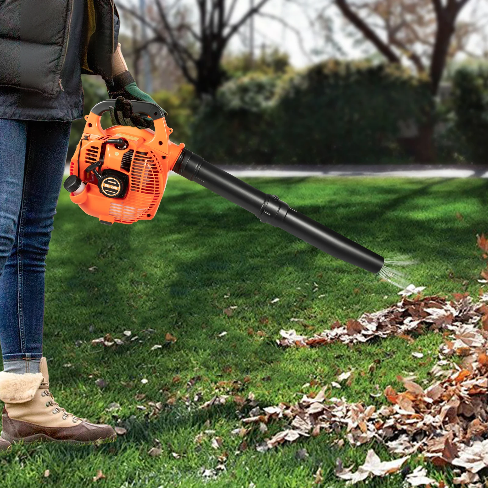 

Two-stroke Handheld Gas Leaves Blower Leaf Blowing Blow Dryer for Snow Removal, Garden Cleaning 7000rpm