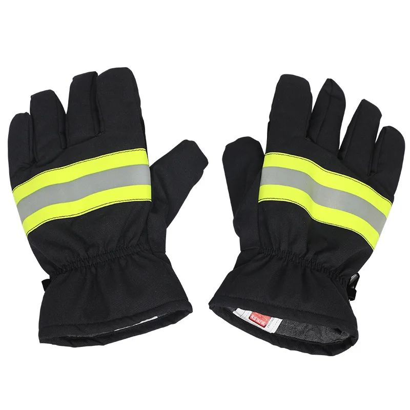 Wear-Resistance Non-slip Thicken Safety Gloves Fire Proof Gloves 3M Reflective Strap Fire Resistant Gloves for Firefighter