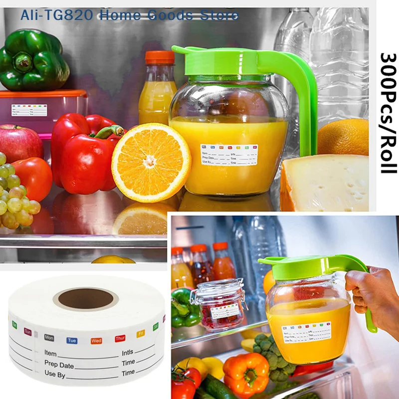 300 ピース/ロールキッチン日付食品ステッカーラベル文具ス - Snacks Food Labels のレビューと価格