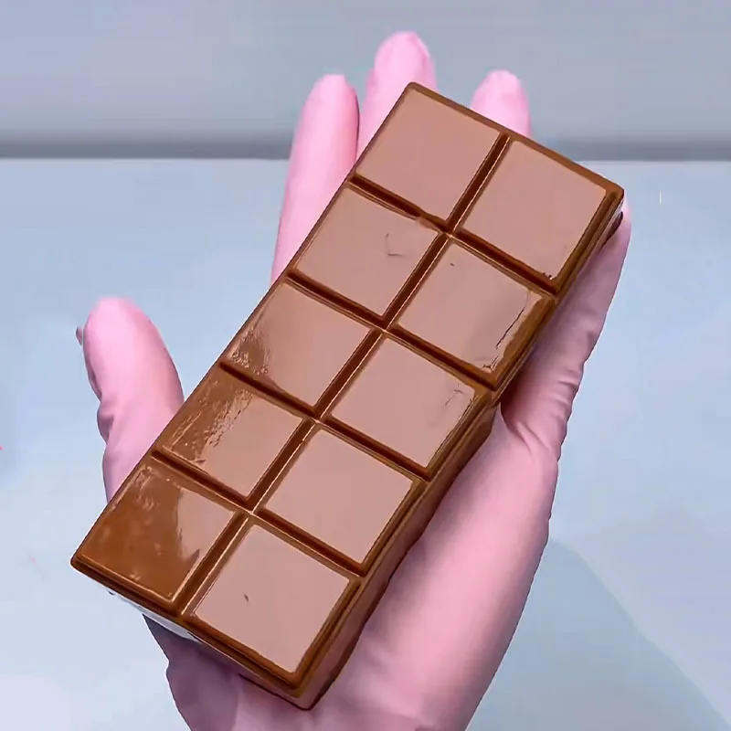 스퀴시 초콜릿 바 스퀴즈 장난감 슬로우 라이징 화이트 초콜릿 바 끈적한 장난감 모형 음식 스트레스 해소 손 휴식 선물