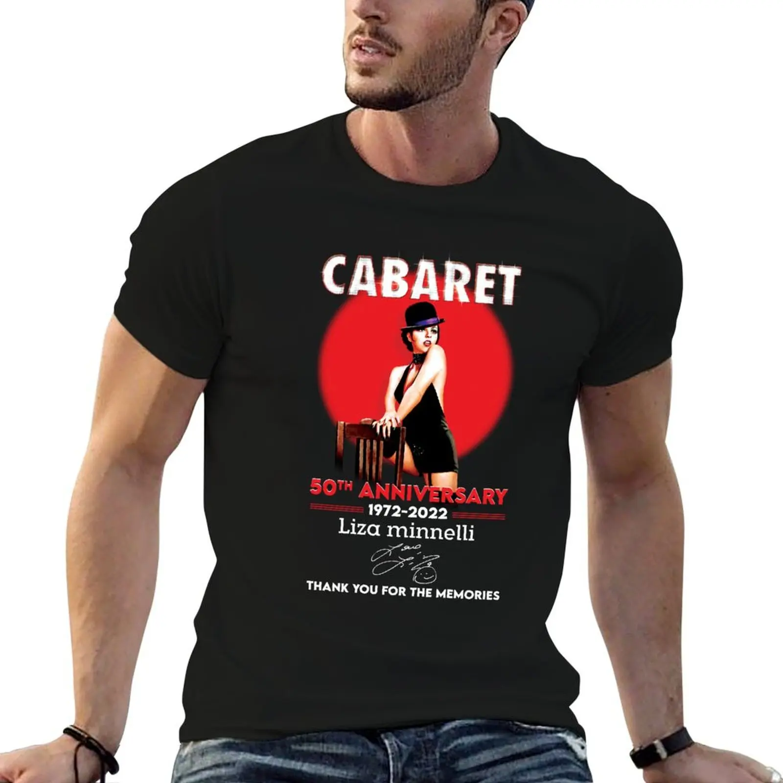 Cabaret Liza Minnelli 50º Aniversário, camiseta da filha de Judy Garla e Liza Minnelli, camiseta de designer