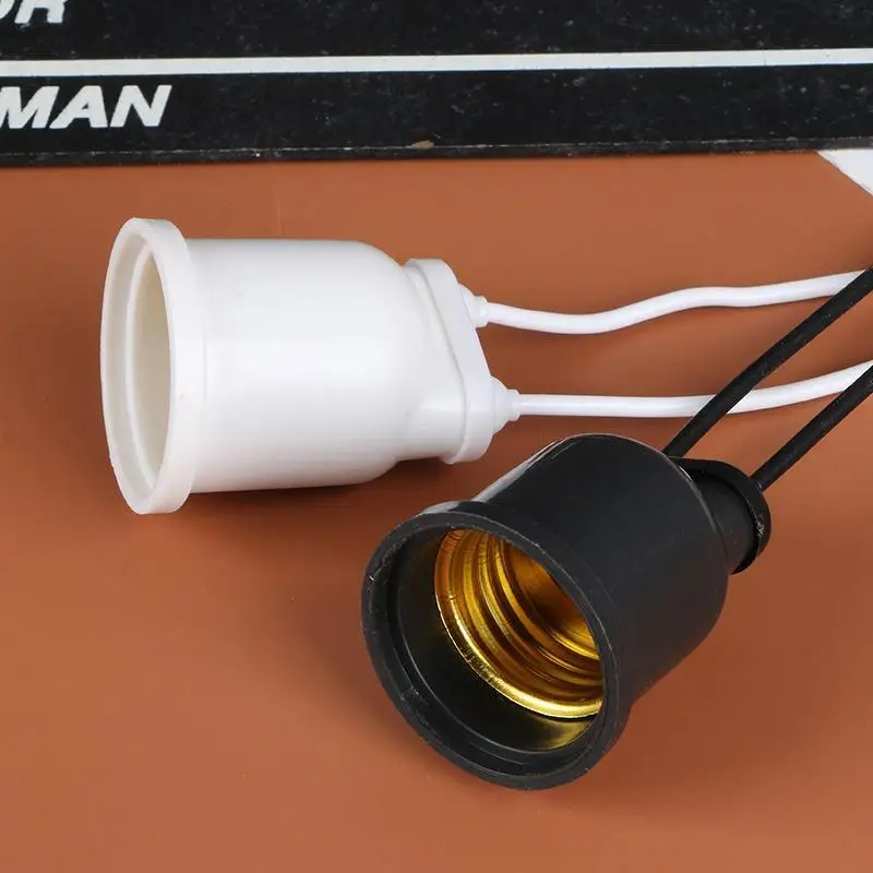 6Pcs Outdoor Lighting E27 Waterproof Copper Wire Light Bulb Socket Lamp Holder Base With Wire For Garden Grow Light Supply