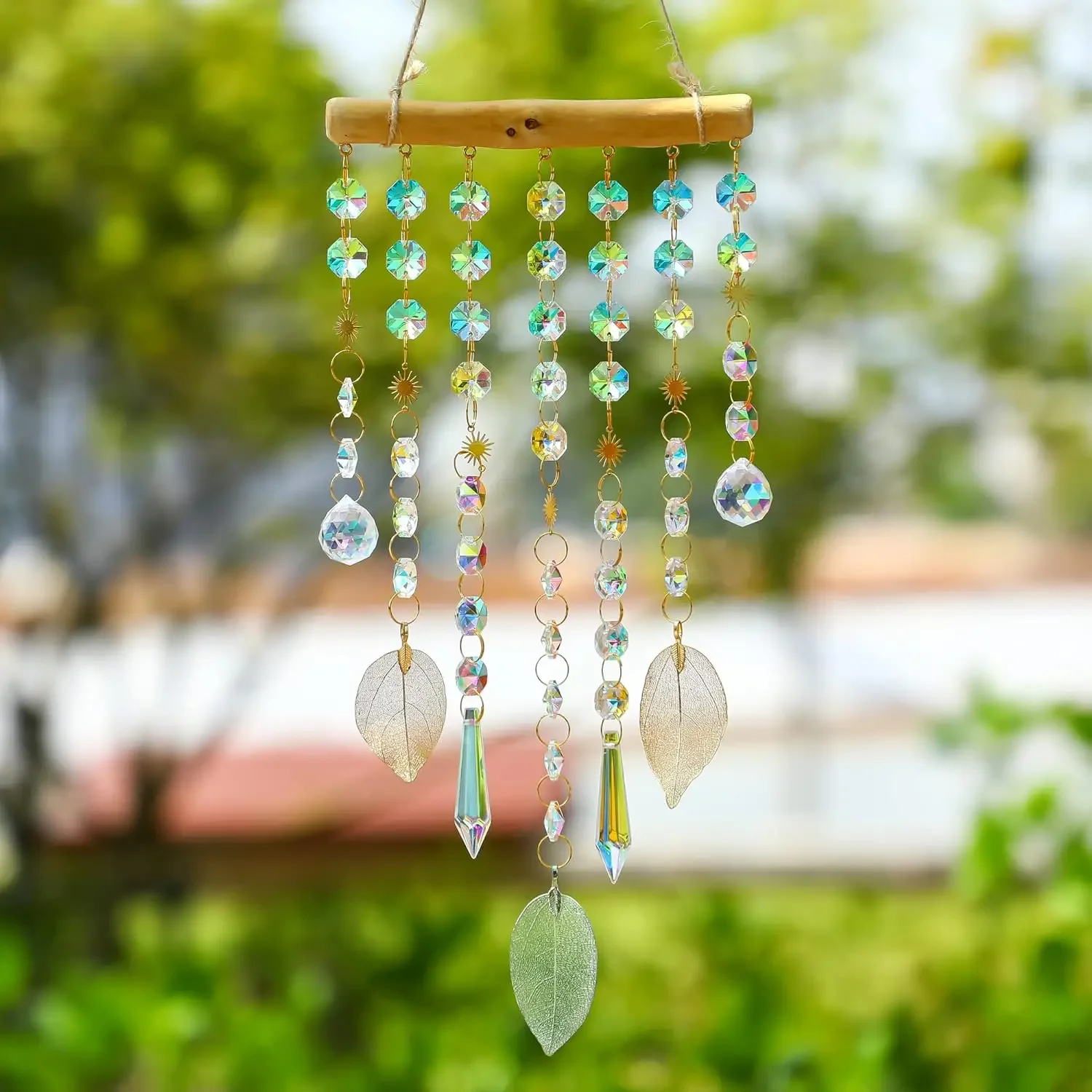 Fantasy Crystal Wind Chime Hanging Window Room Illusion Rainbow Hanging Wall Decoration Suncatcher Gift