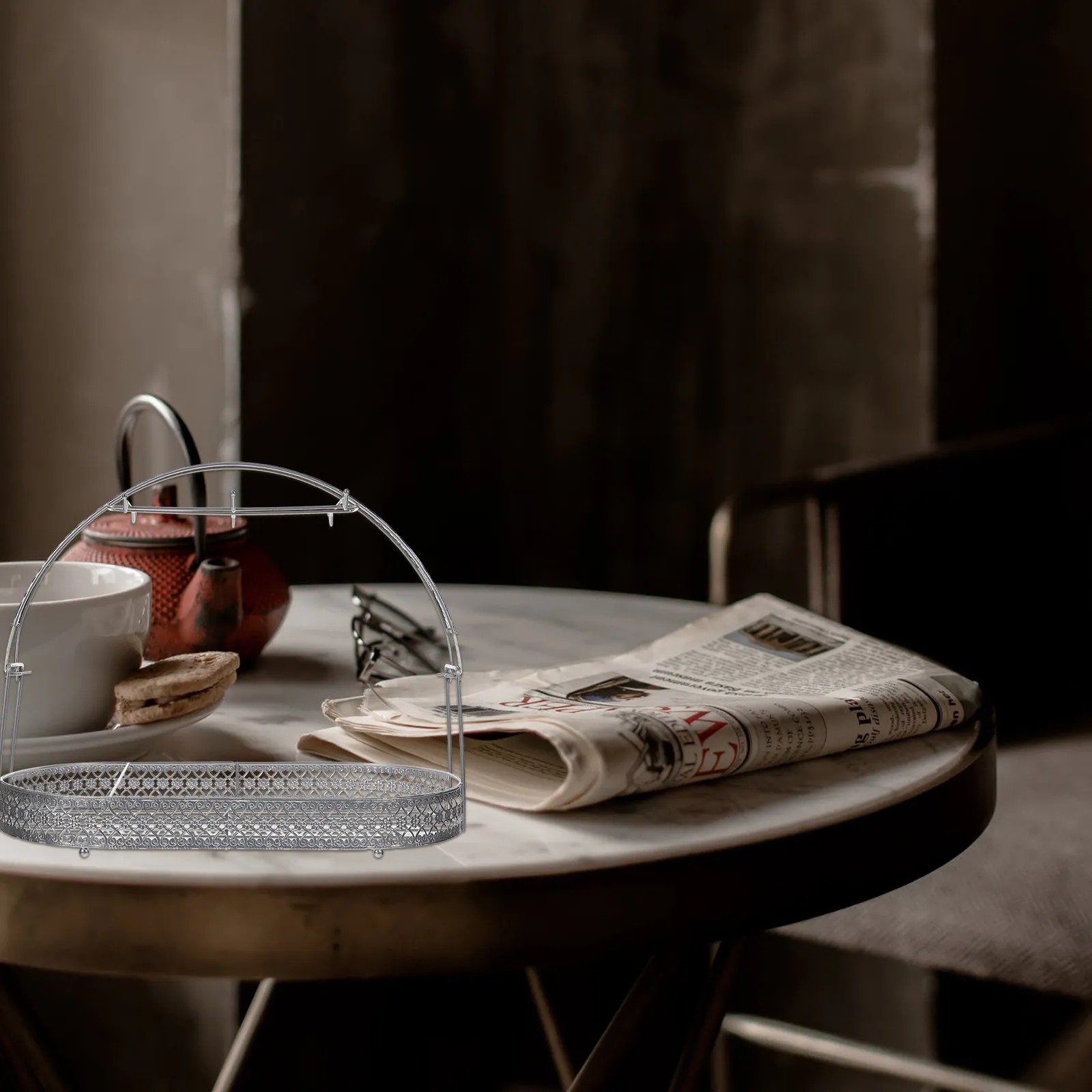 

Подставка для кофейных кружек из кованого железа, органайзер для чайного сервиза, европейский классический стиль, уникальная ручка, широкая опорная поверхность