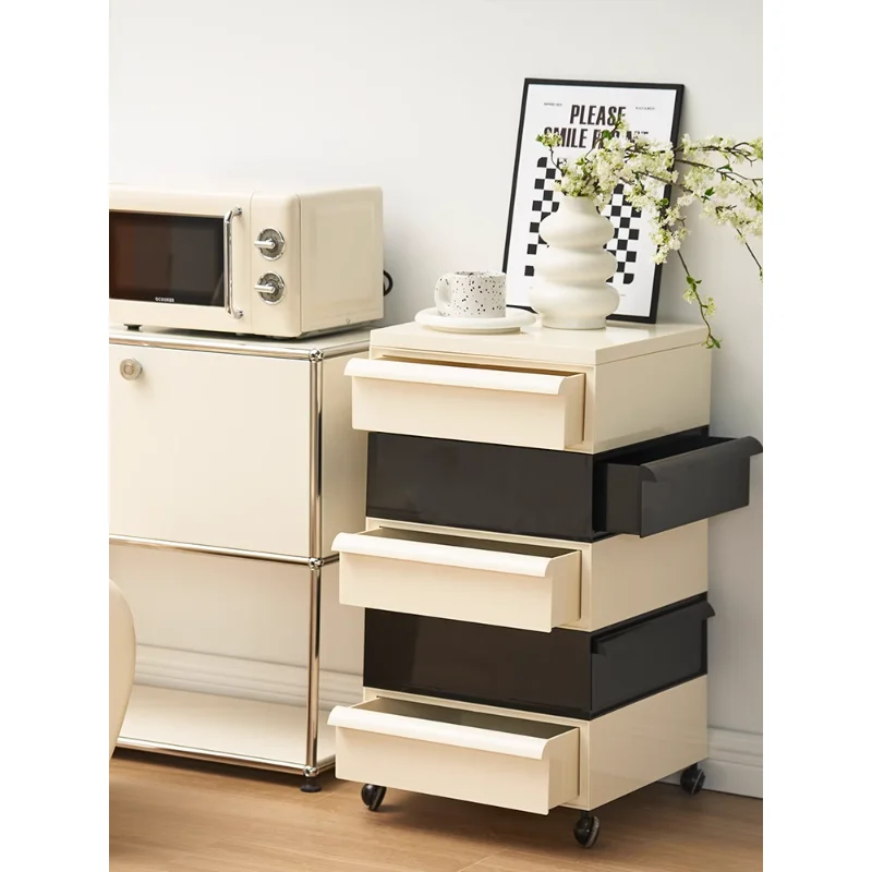 

Nordic medieval plastic storage cabinet removable bedside table storage side cabinet simple bedroom drawer cabinet