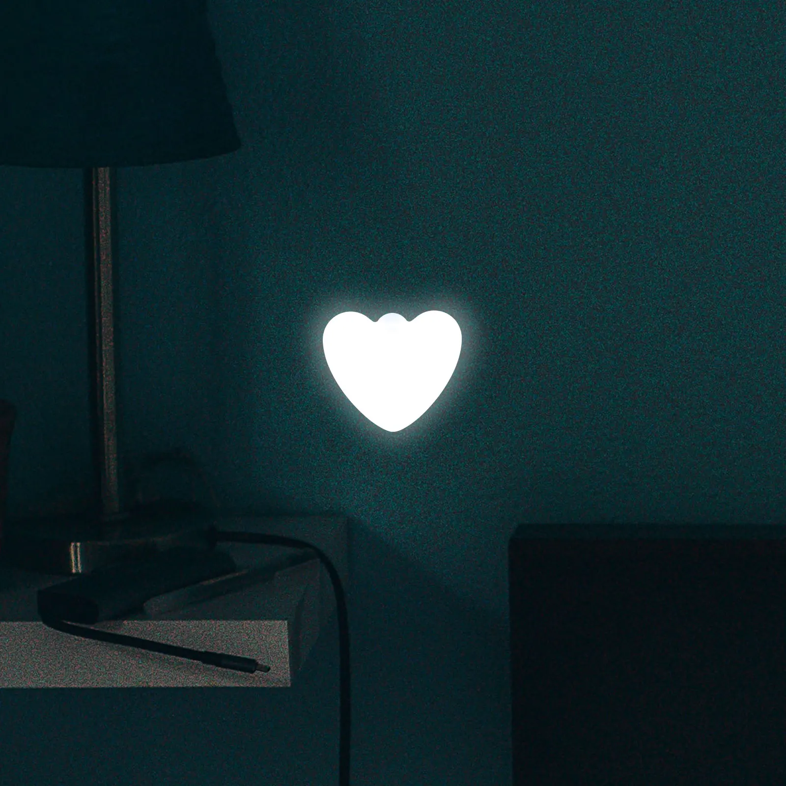 

Heart Shaped LED Night Lamp Cabinet Sensor Light Hallway Cabinet Small Night Induction Creative Design