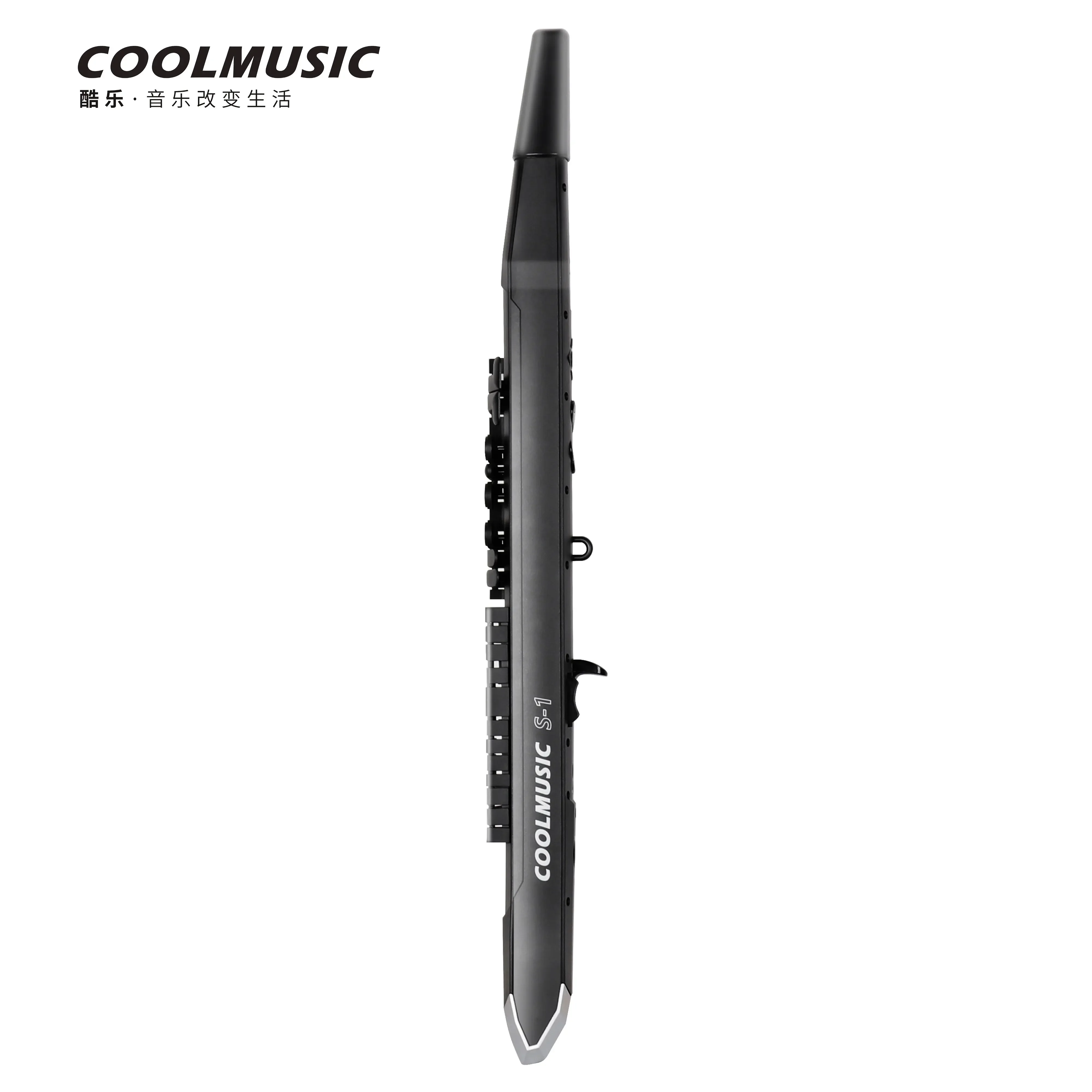 COOLMUSIC S-1 Digital Wind Instrument, Mini Electronic Wind Instrument Set with Removable Nozzle and Rechargeable Battery, Built