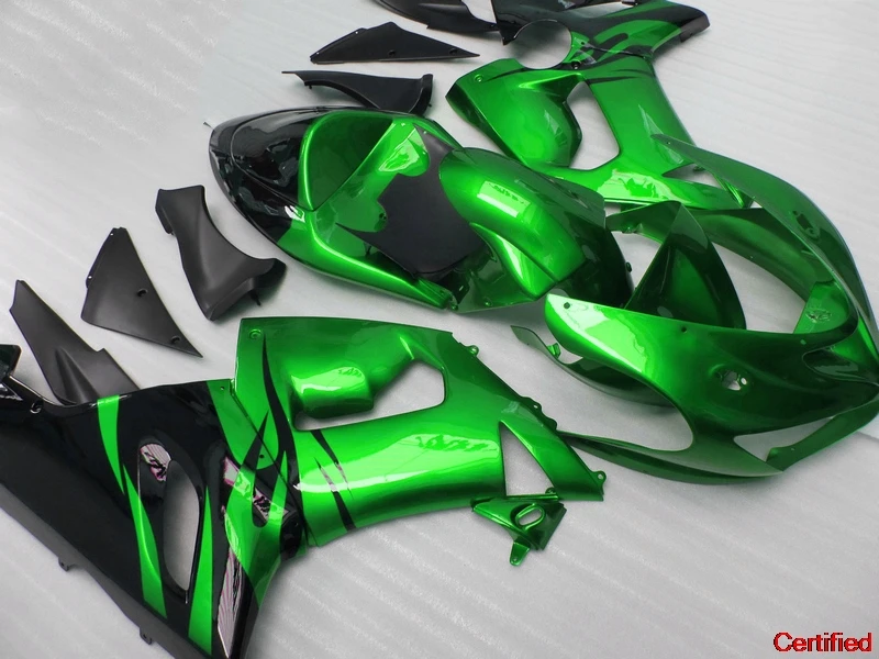 Motorcycle fairings kit for Kawasaki Ninja ZX6R 2005 2006 motorcycle fairing kits ZX 6R 636 05 06 green parts