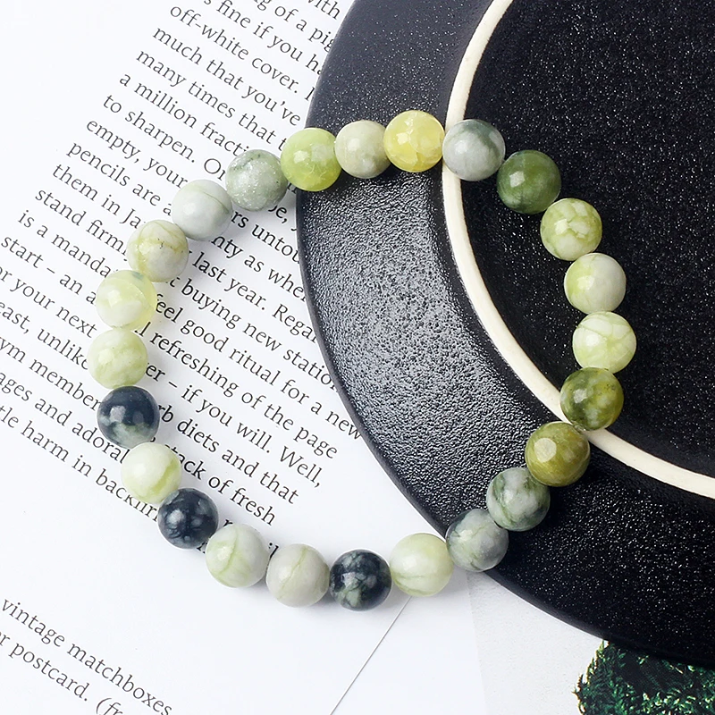 Volcano Mustard Stone Beads Bracelets Men Natural Stone Reduce Stress Dredging Acupoints Bracelets for Women Health Care Jewelry