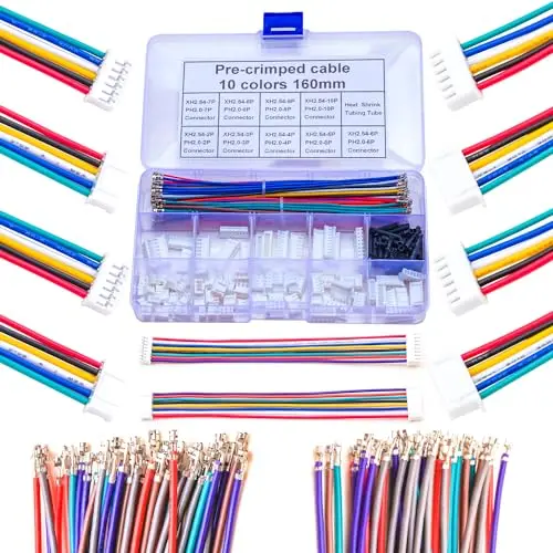 

JST XH 2.54 to PH 2.0 Connector Kit, JST XH 2.54mm & PH 2.0mm Cable Wire 2/3/4/5/6/7/8/9/10 Pin Adapter Set