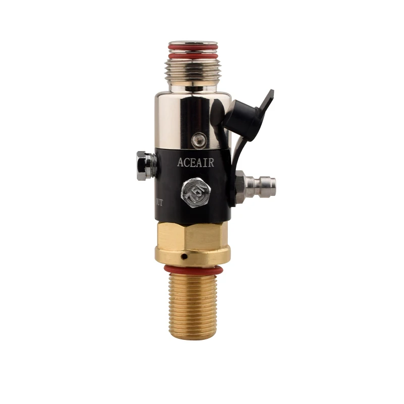 Scuba HPA Regulator 0-1800 PSI Adjustable M18*1.5 Air Tank Supply Valve For Compressor 4500PSI CO2 Station Soda Water Aquarium